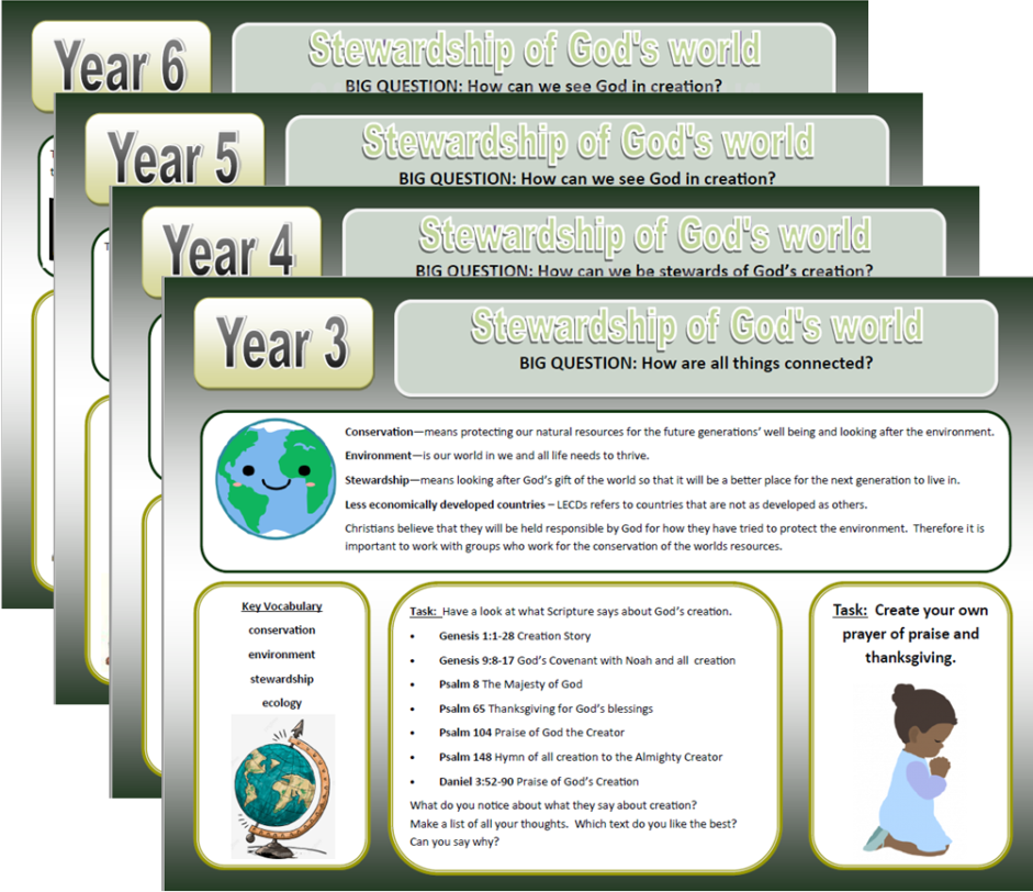 Stewardship Resources by Year Group - Brentwood Diocese