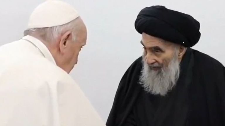 Pope Francis with Muslim leader